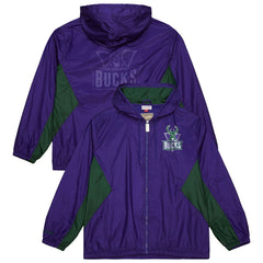 Milwaukee Bucks Playmaker Full-Zip Hooded Windbreaker Jacket - Purple discount