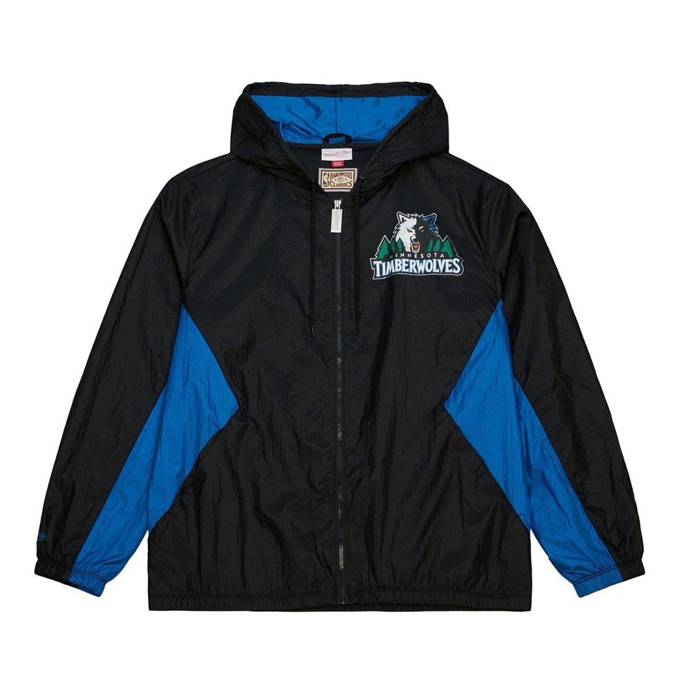 Minnesota Timberwolves Playmaker Full-Zip Hooded Windbreaker Jacket - Black cheap