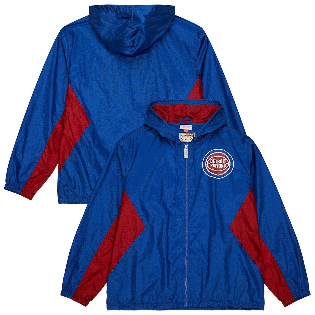 Detroit Pistons Playmaker Full-Zip Hooded Windbreaker Jacket sale - Blue on sale