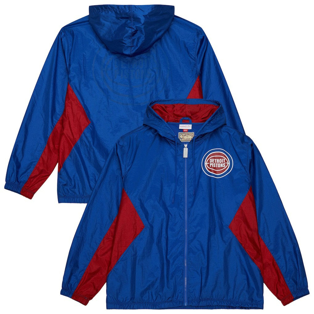 Detroit Pistons Playmaker Full-Zip Hooded Windbreaker Jacket sale - Blue on sale