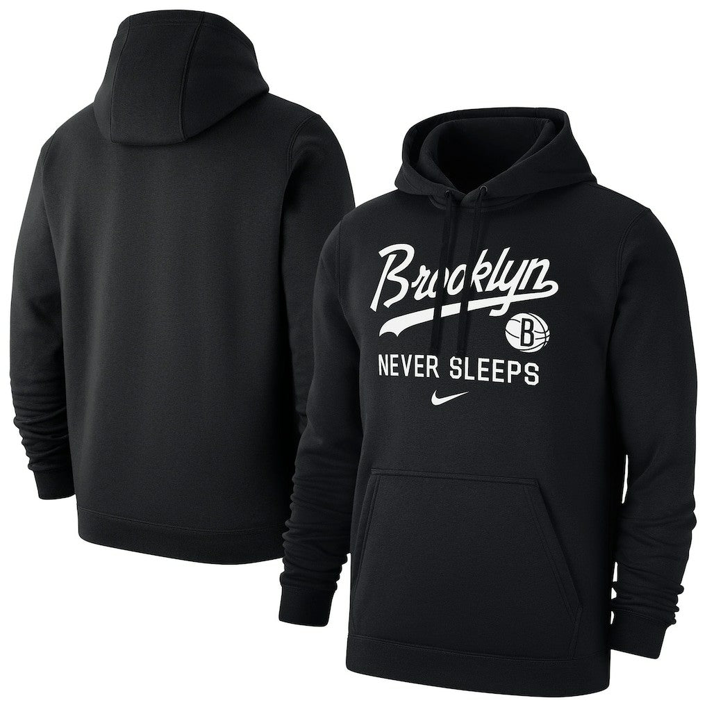 Brooklyn Nets Brooklyn Never Sleeps Club Hoodie - Black on sale