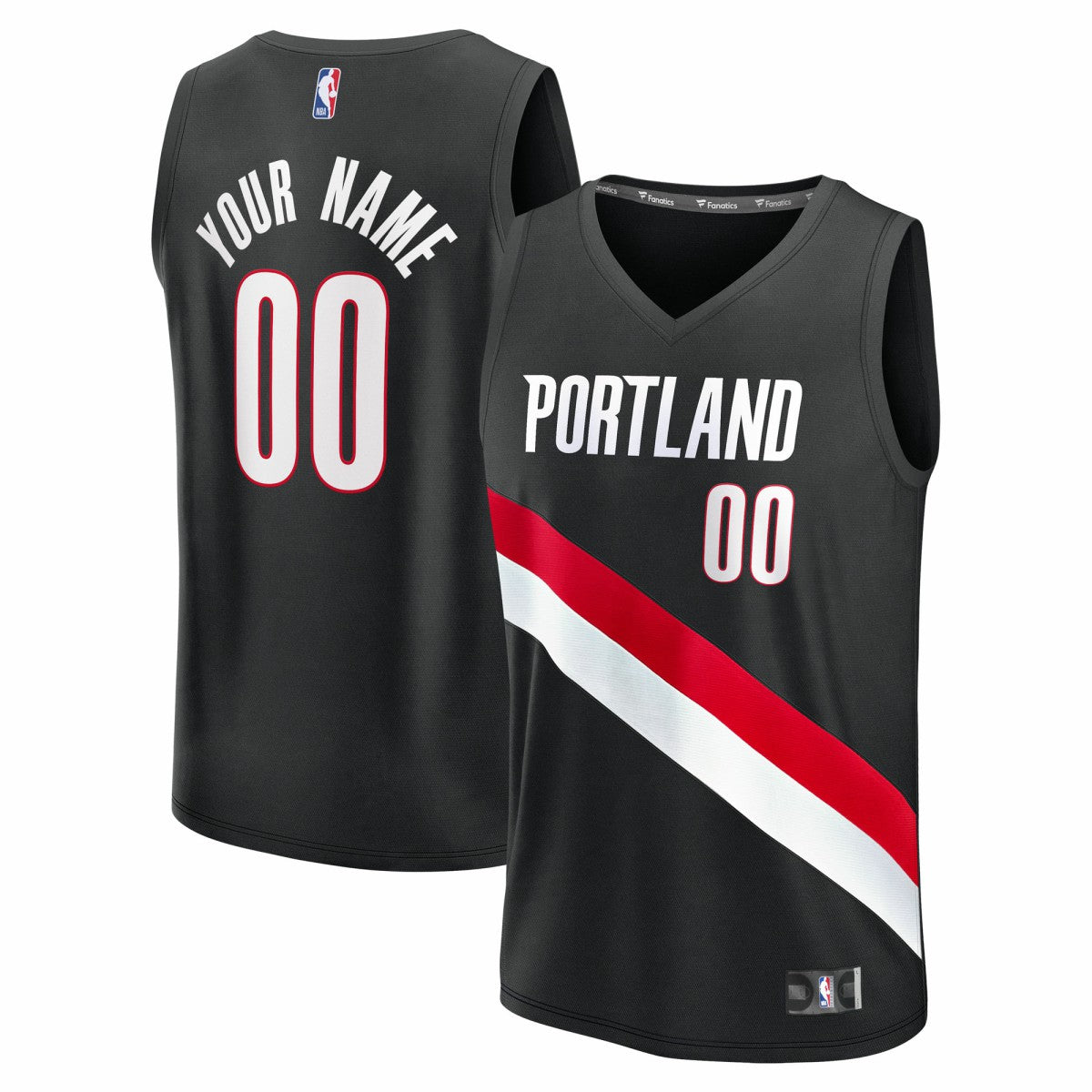 Portland Trail Blazers Fast Break Replica Custom Jersey - Icon Edition - Black discount