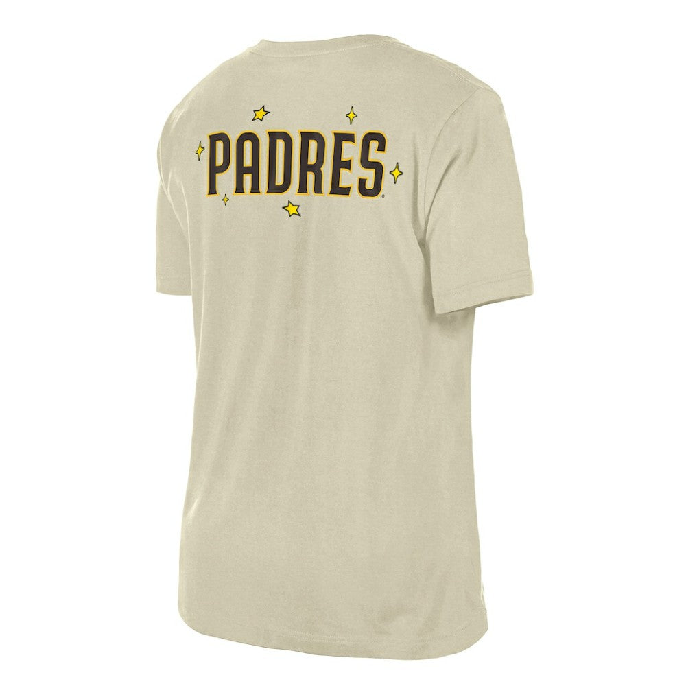 San Diego Padres Women's Stars & Cap T-Shirt Cream