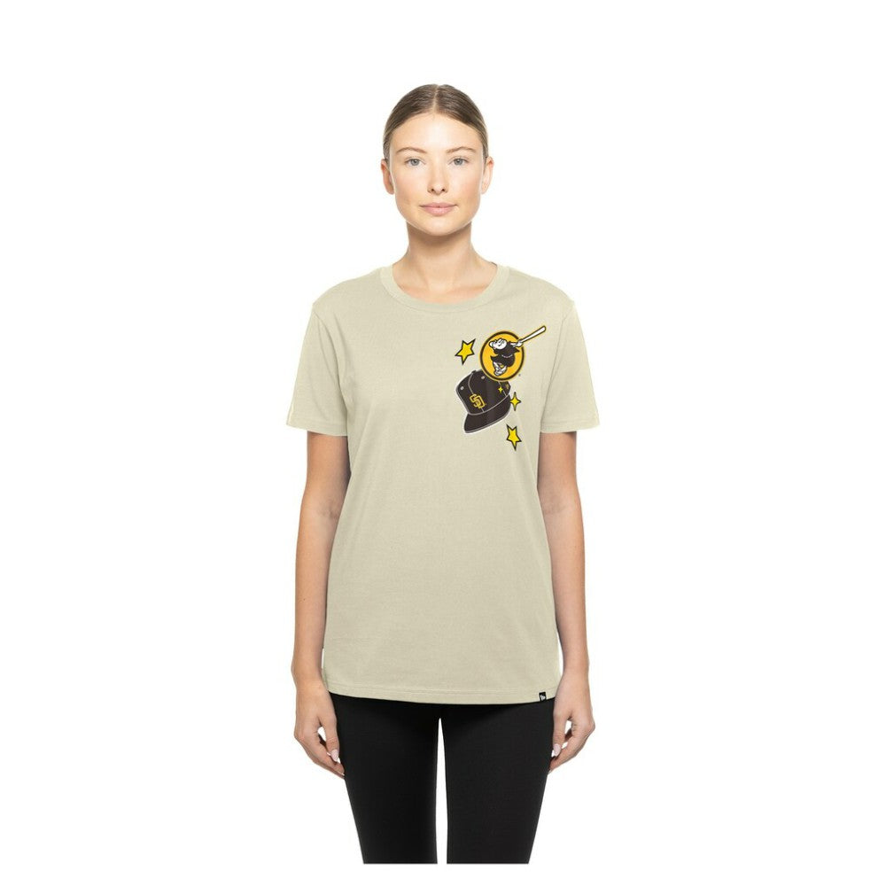San Diego Padres Women's Stars & Cap T-Shirt Cream