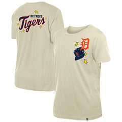 Detroit Tigers Women's Stars & Cap T-Shirt Cream