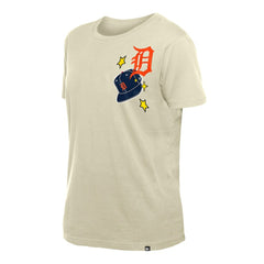 Detroit Tigers Women's Stars & Cap T-Shirt Cream