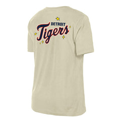 Detroit Tigers Women's Stars & Cap T-Shirt Cream