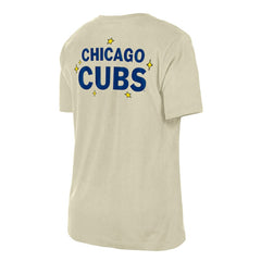 Chicago Cubs Women's Stars & Cap T-Shirt Cream