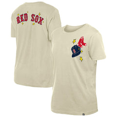 Boston Red Sox Women's Stars & Cap T-Shirt Cream