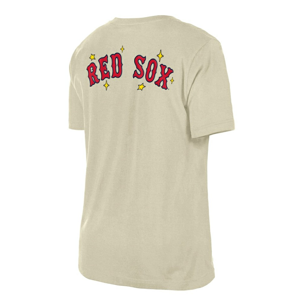 Boston Red Sox Women's Stars & Cap T-Shirt Cream