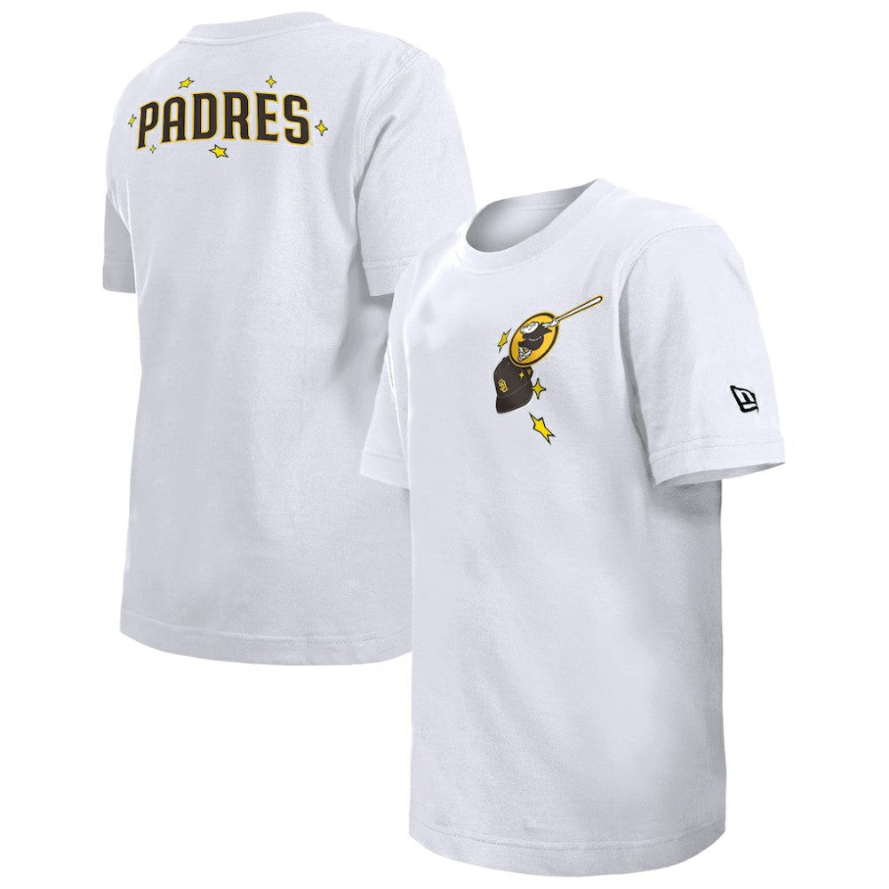 San Diego Padres Youth Stars & Cap T-Shirt White
