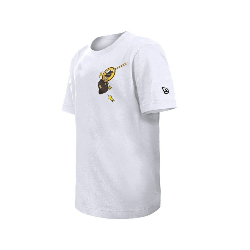 San Diego Padres Youth Stars & Cap T-Shirt White
