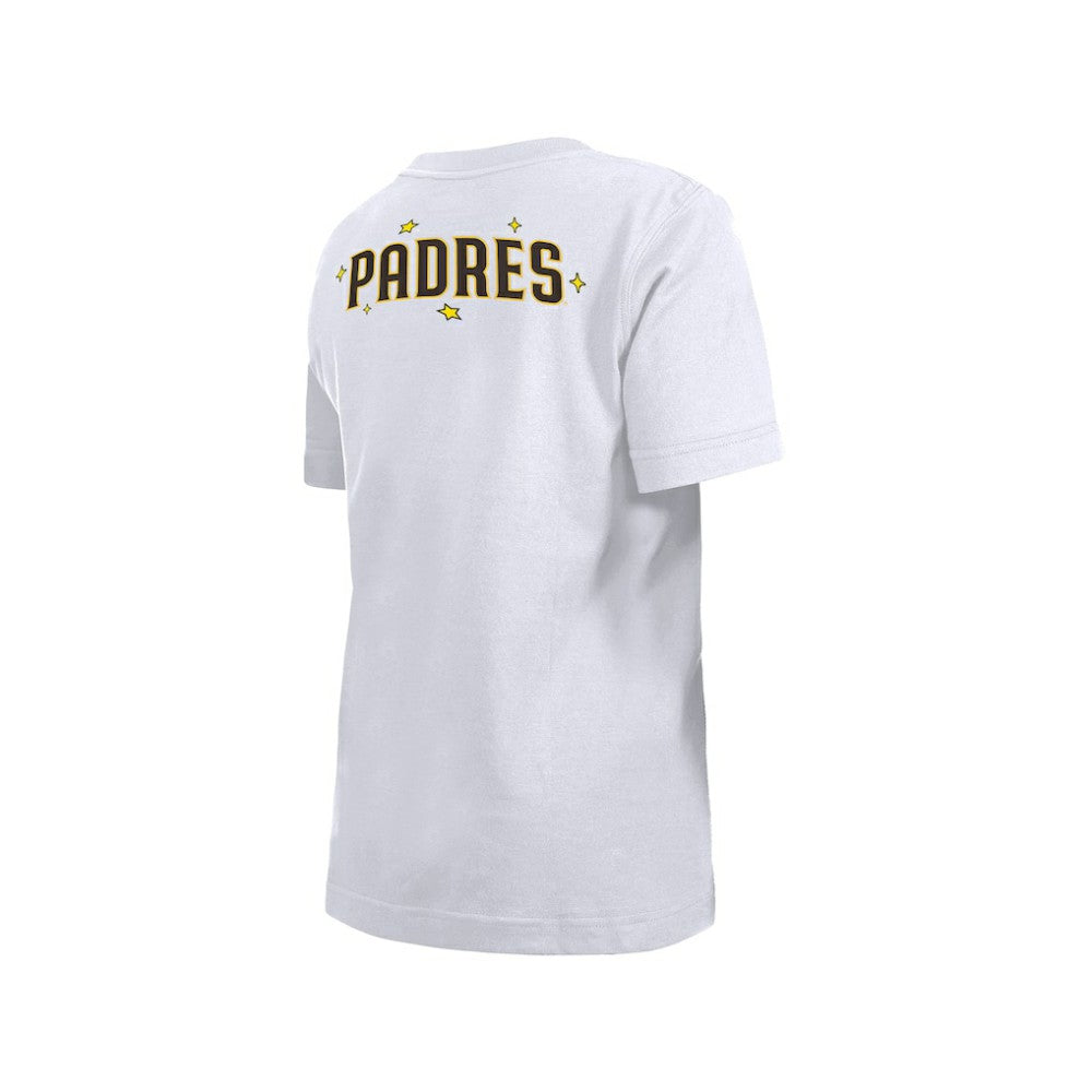 San Diego Padres Youth Stars & Cap T-Shirt White