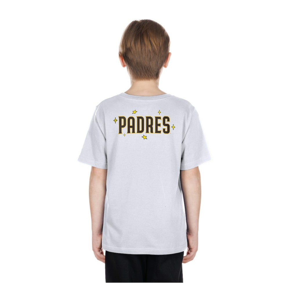 San Diego Padres Youth Stars & Cap T-Shirt White