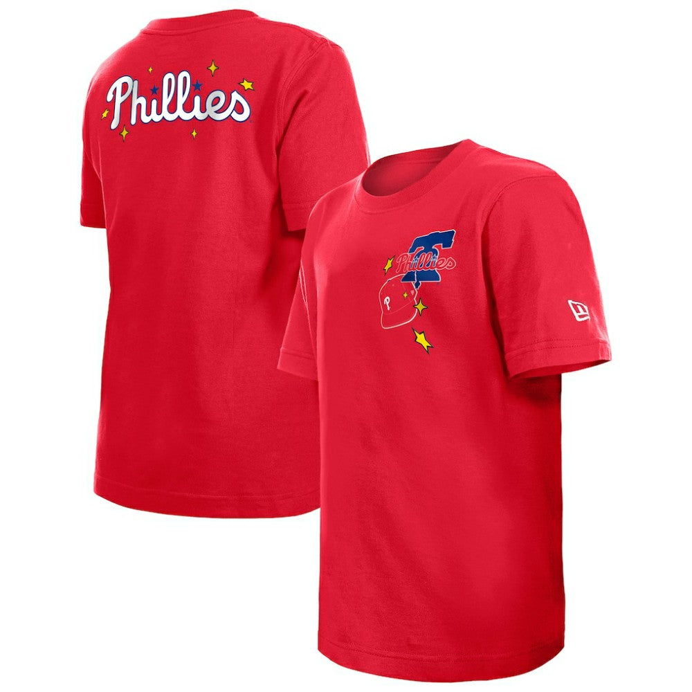 Philadelphia Phillies Youth Stars & Cap T-Shirt Red