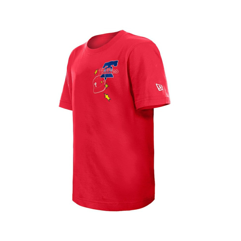 Philadelphia Phillies Youth Stars & Cap T-Shirt Red