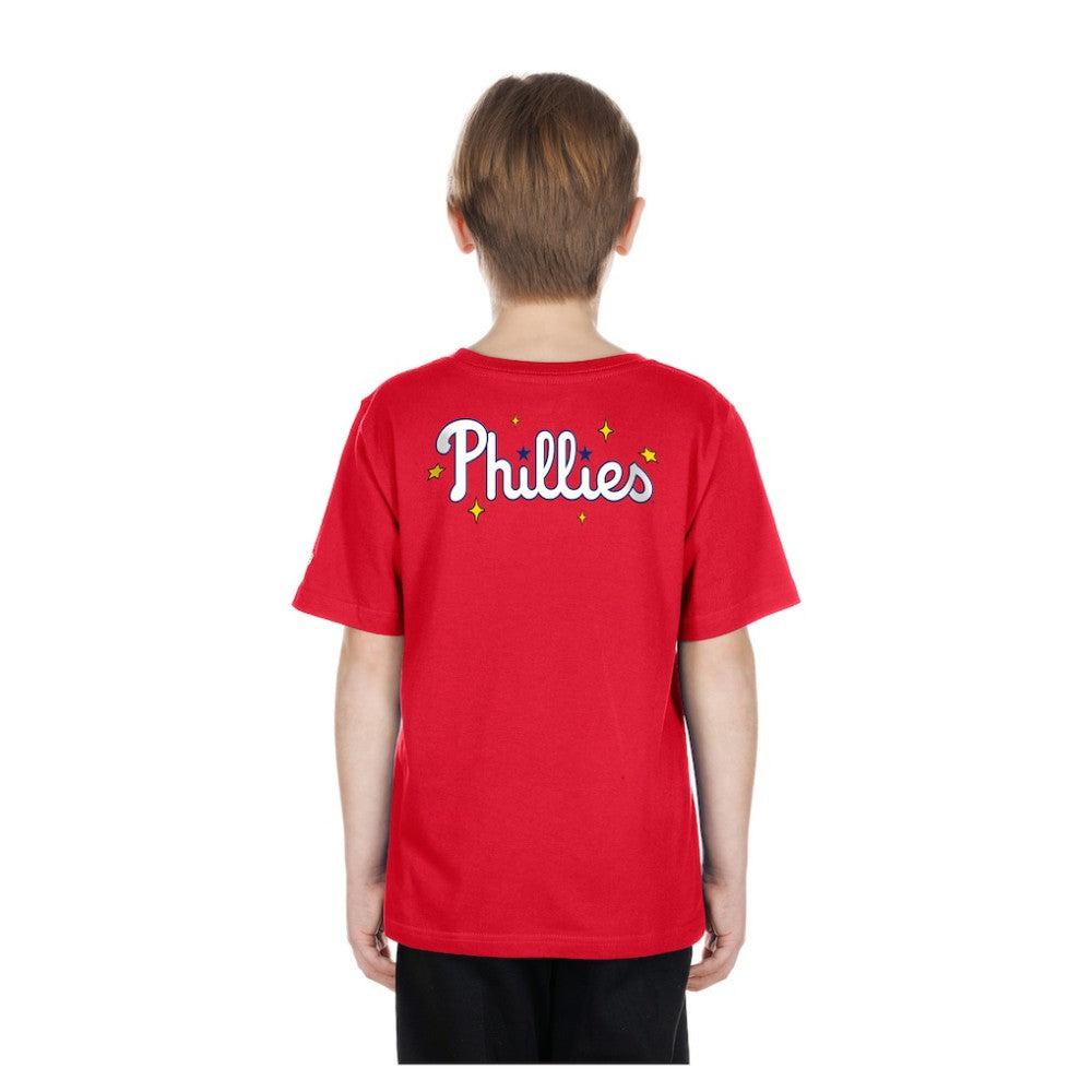 Philadelphia Phillies Youth Stars & Cap T-Shirt Red