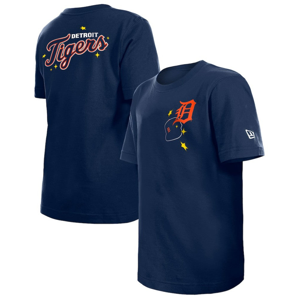 Detroit Tigers Youth Stars & Cap T-Shirt Navy