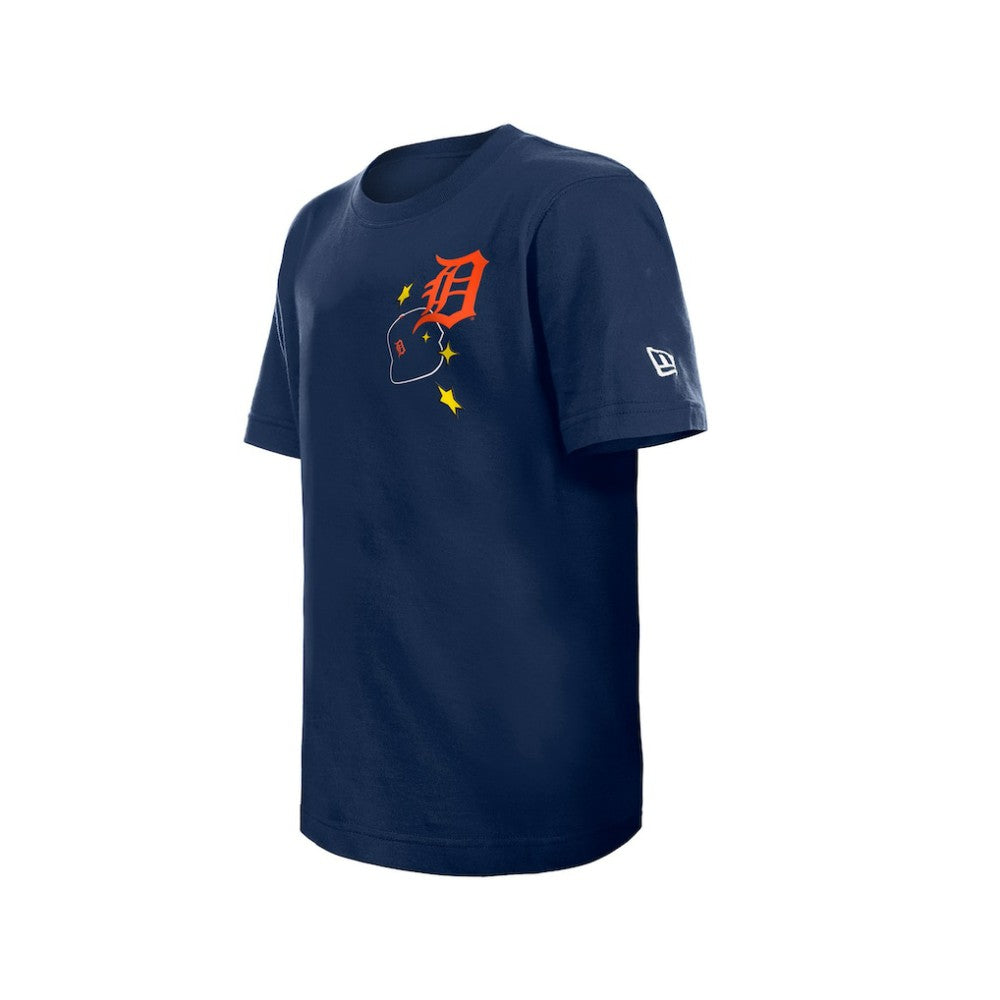Detroit Tigers Youth Stars & Cap T-Shirt Navy