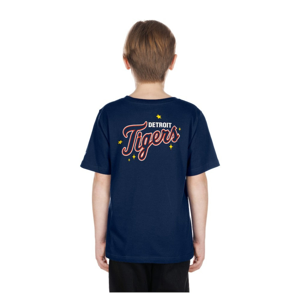 Detroit Tigers Youth Stars & Cap T-Shirt Navy