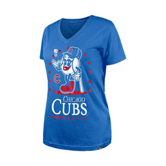 Chicago Cubs Women's Little Miss 2 V-Neck T-Shirt Royal