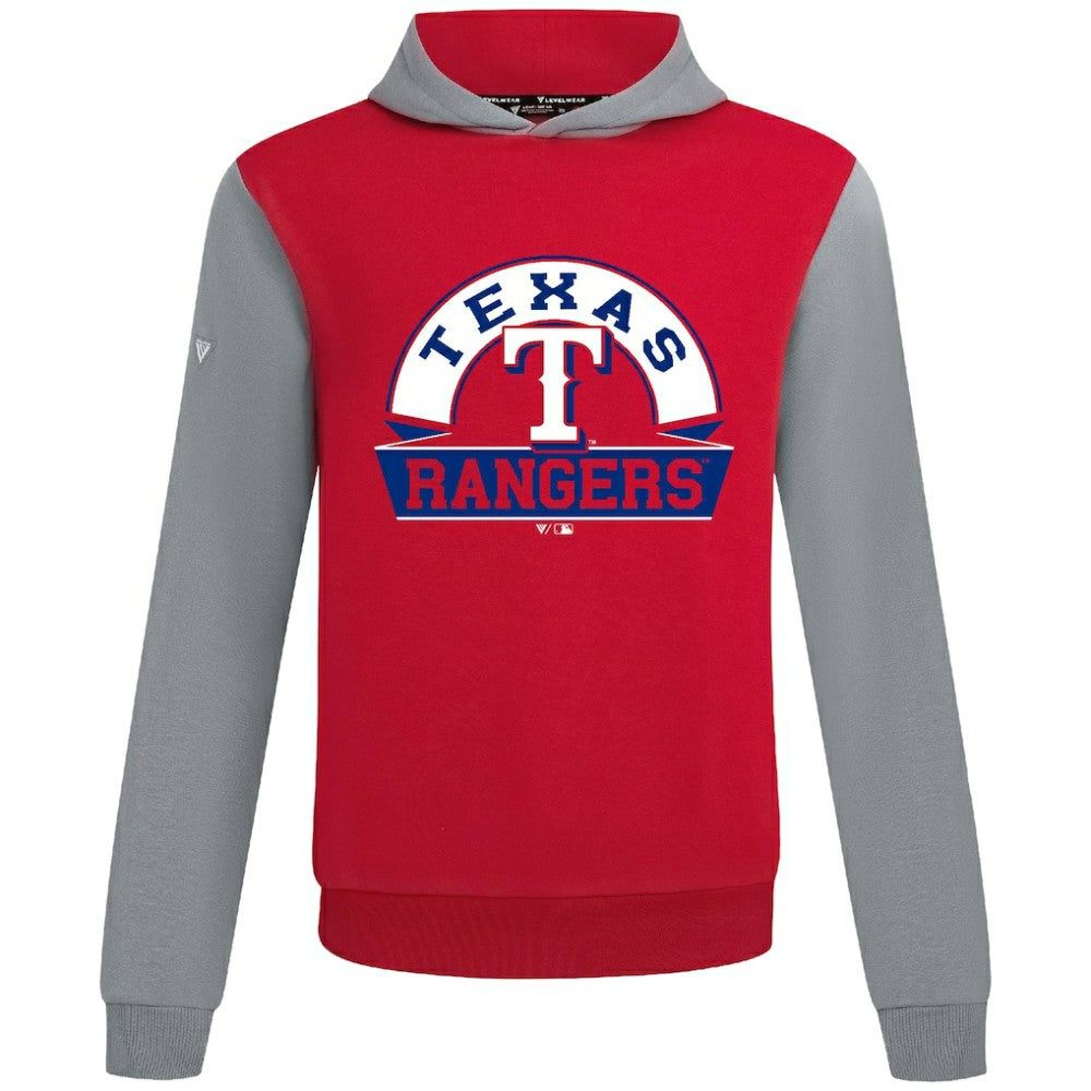 Texas Rangers Levelwear Throwback Ultimate Banner Arch Hoodie Red