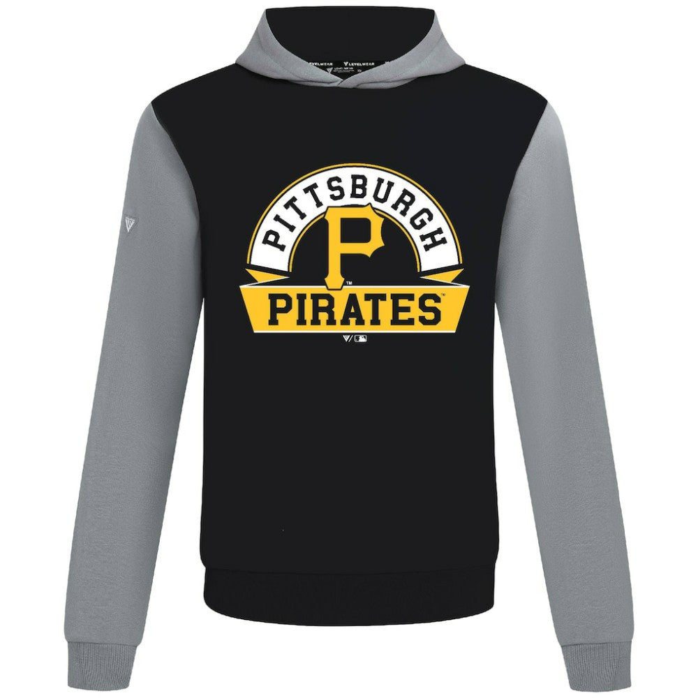 Pittsburgh Pirates Levelwear Throwback Ultimate Banner Arch Hoodie Black