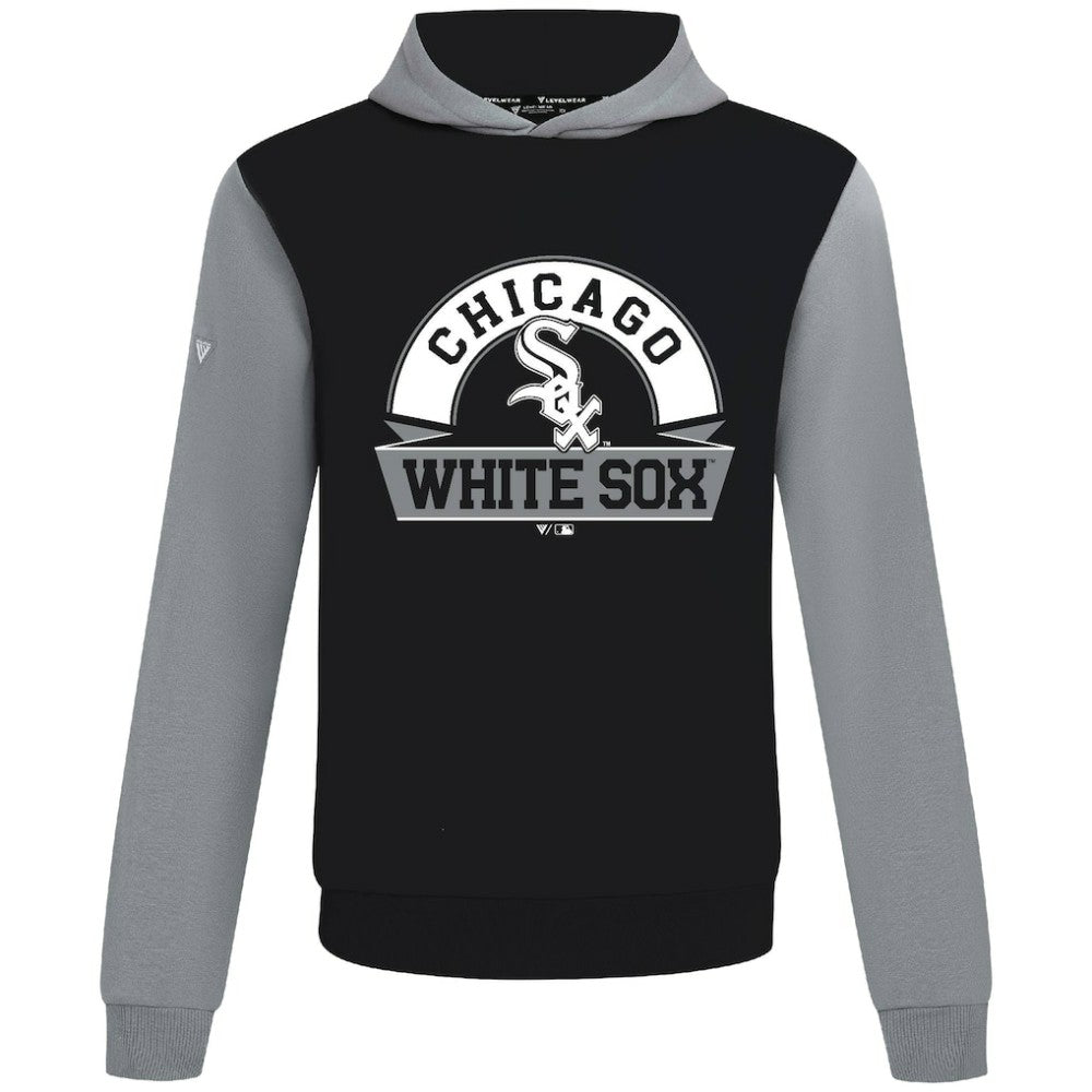 Chicago White Sox Levelwear Throwback Ultimate Banner Arch Hoodie Black