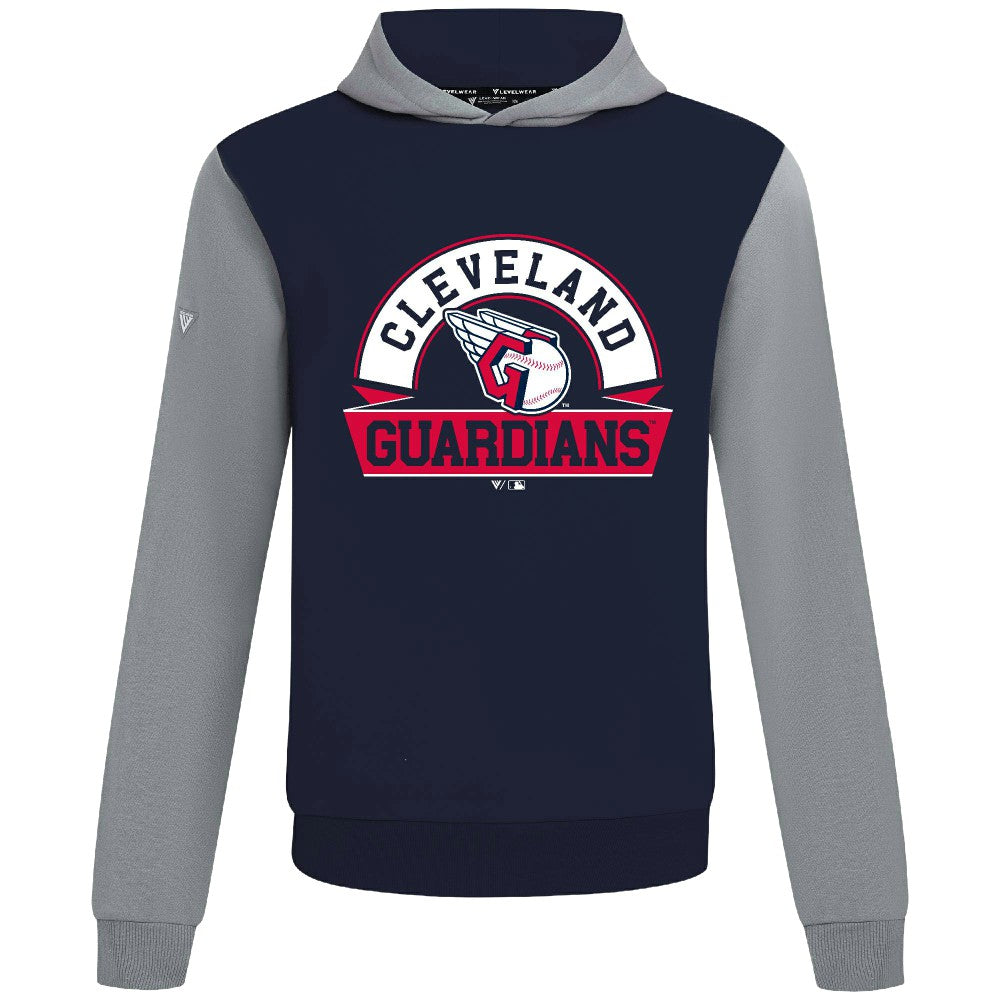 Cleveland Guardians Levelwear Throwback Ultimate Banner Arch Hoodie Navy