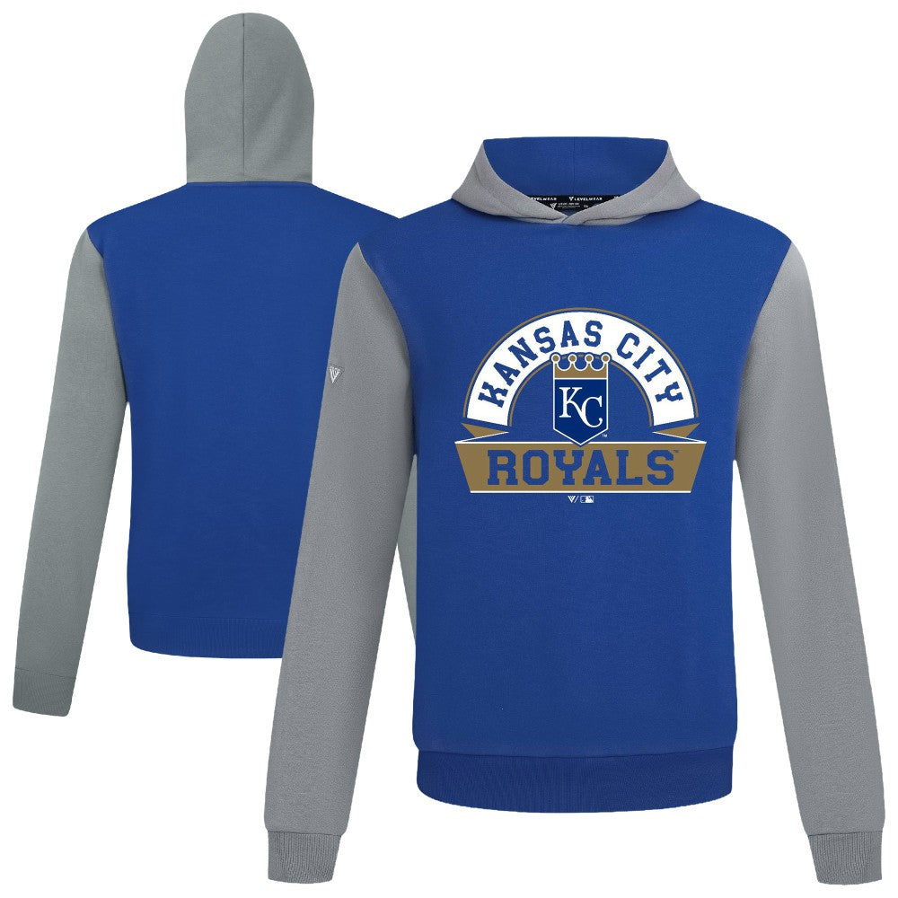 Kansas City Royals Levelwear Throwback Ultimate Banner Arch Hoodie Royal