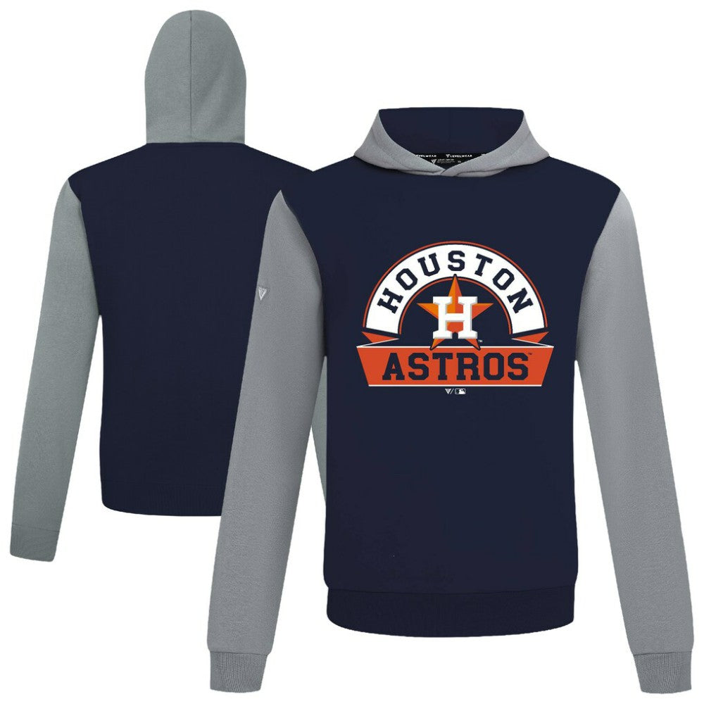 Houston Astros Levelwear Throwback Ultimate Banner Arch Hoodie Navy