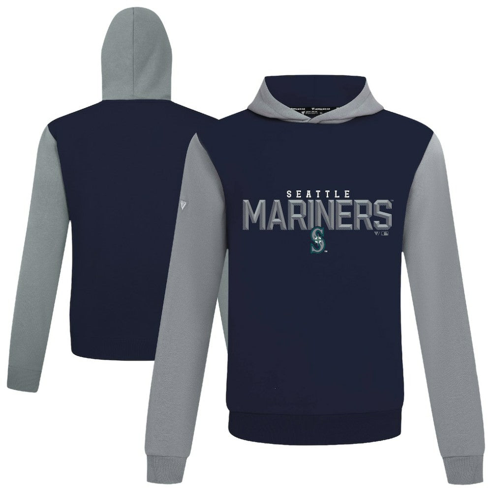 Seattle Mariners Levelwear Throwback Carve Ultimate Hoodie College Navy