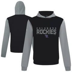 Colorado Rockies Levelwear Throwback Carve Ultimate Hoodie Black