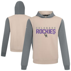 Colorado Rockies Levelwear Throwback Carve Ultimate Hoodie Sand