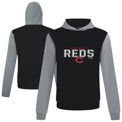 Cincinnati Reds Levelwear Throwback Carve Ultimate Hoodie Black