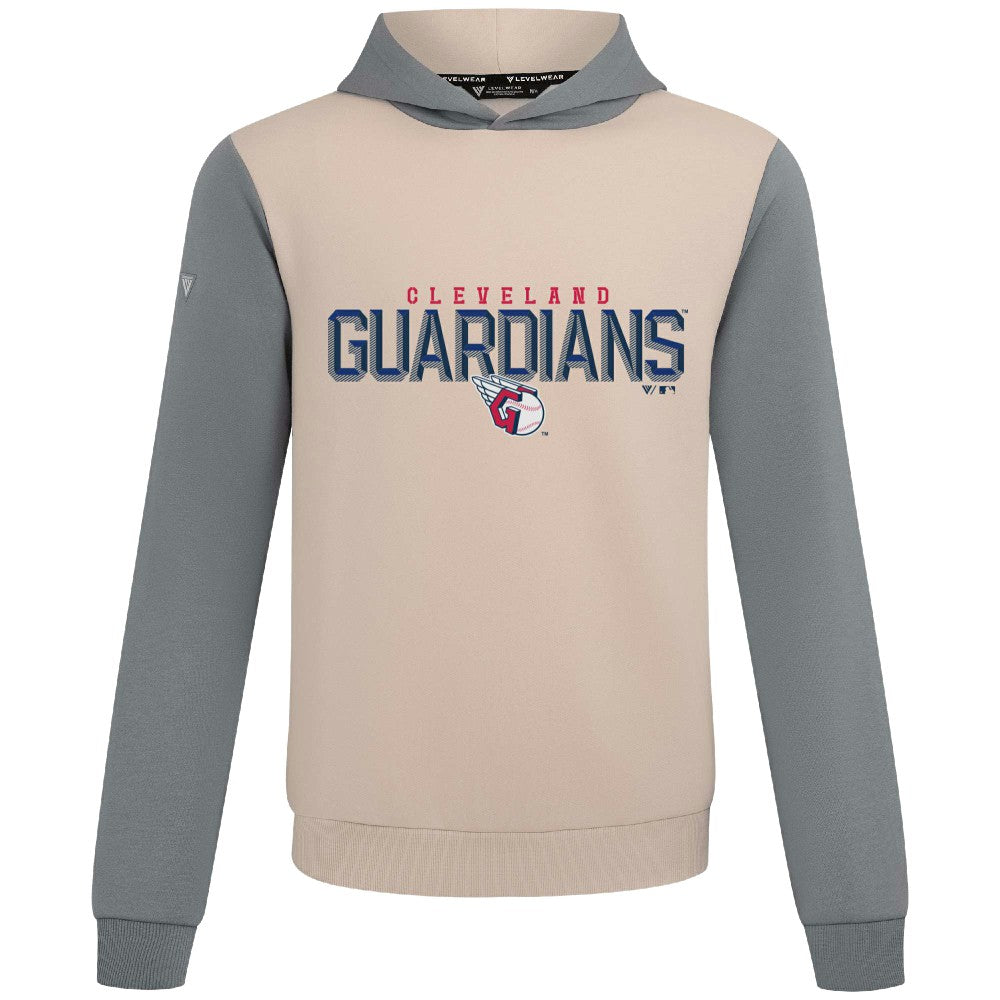 Cleveland Guardians Levelwear Throwback Carve Ultimate Hoodie Sand
