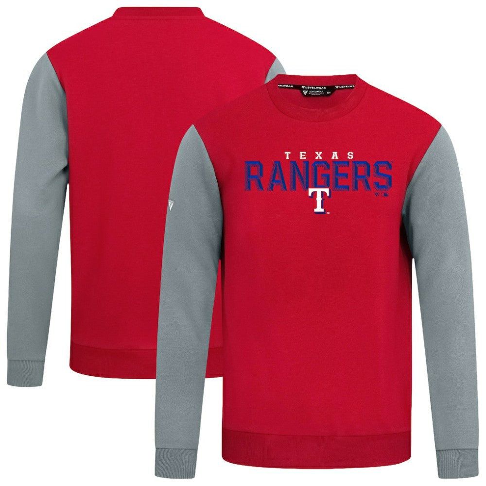 Texas Rangers Levelwear Throwback Ultimate Carve Sweatshirt Red