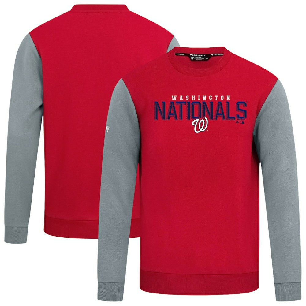 Washington Nationals Levelwear Throwback Ultimate Carve Sweatshirt Red