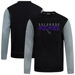 Colorado Rockies Levelwear Throwback Ultimate Carve Sweatshirt Black