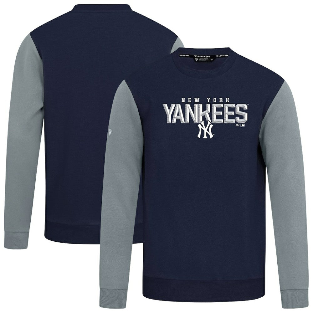 New York Yankees Levelwear Throwback Ultimate Carve Sweatshirt Navy