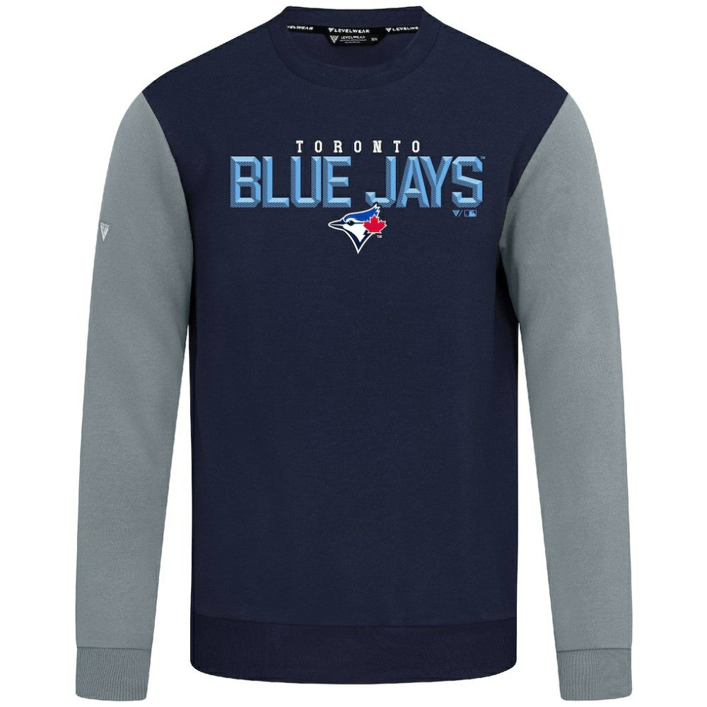 Toronto Blue Jays Levelwear Throwback Ultimate Carve Sweatshirt Navy