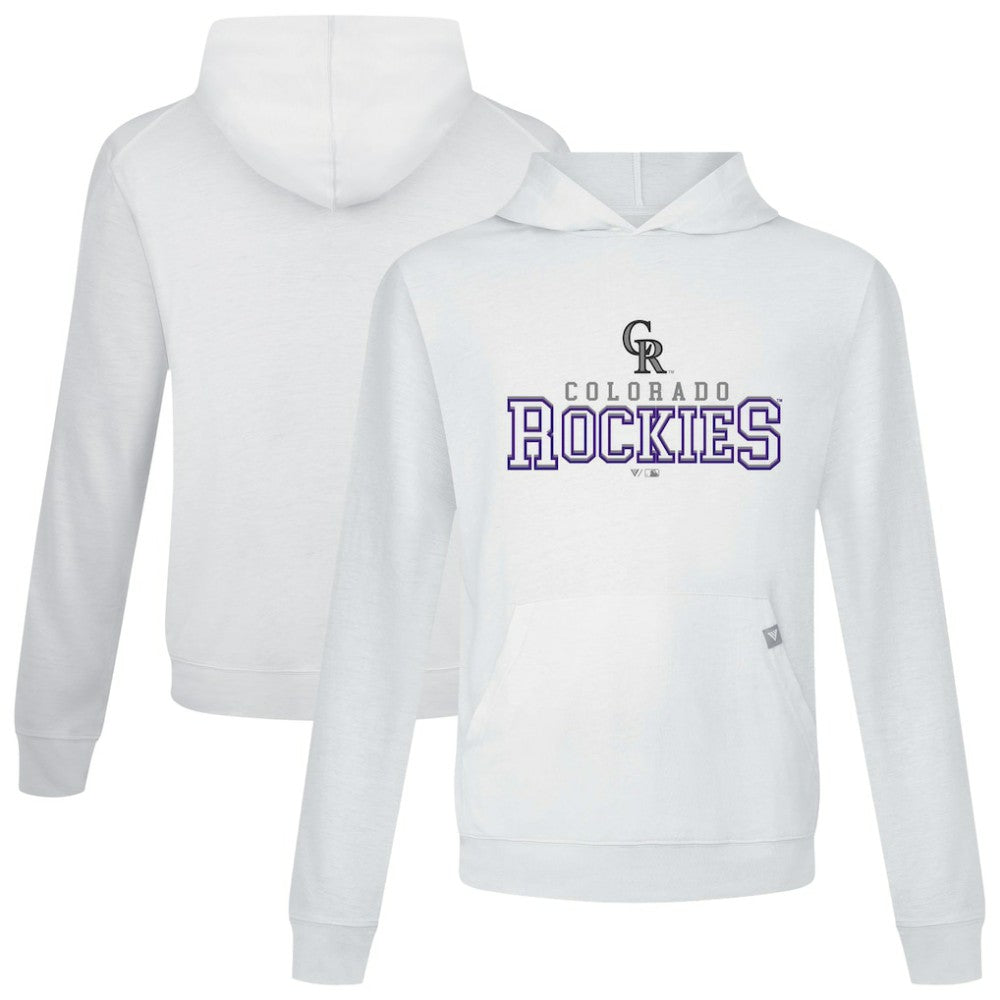Colorado Rockies Levelwear Relay Journey Pullover Hoodie White