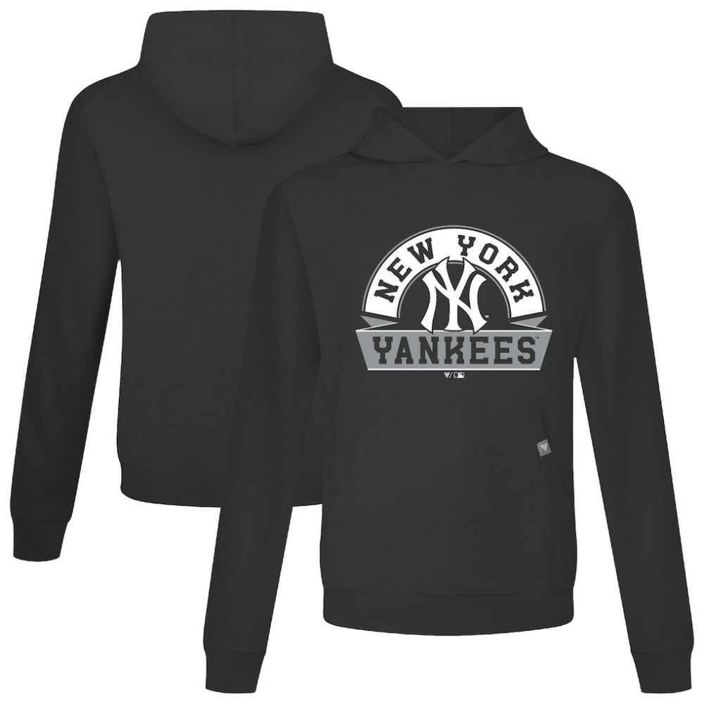 New York Yankees Levelwear Relay Banner Arch Pullover Hoodie Black