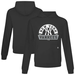 New York Yankees Levelwear Relay Banner Arch Pullover Hoodie Black