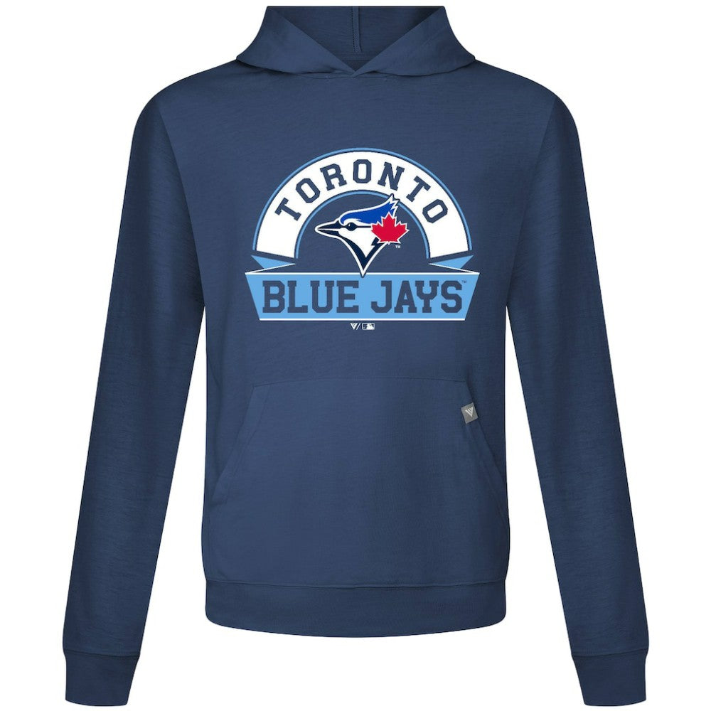 Toronto Blue Jays Levelwear Relay Banner Arch Pullover Hoodie Navy