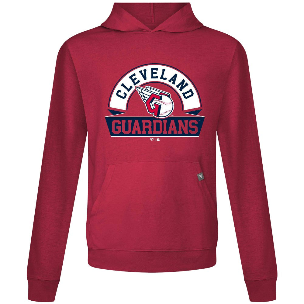 Cleveland Guardians Levelwear Relay Banner Arch Pullover Hoodie Red