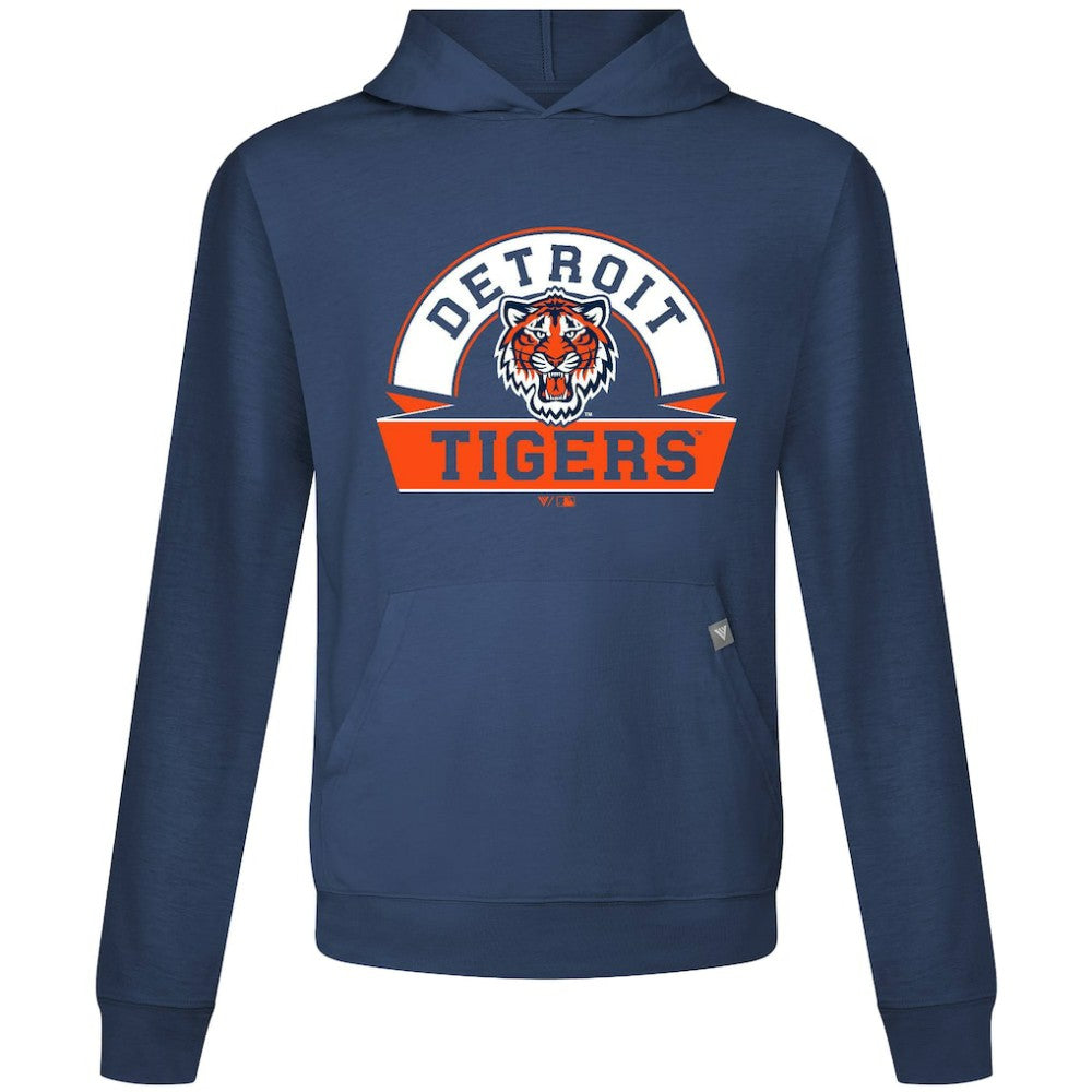 Detroit Tigers Levelwear Relay Banner Arch Pullover Hoodie Navy