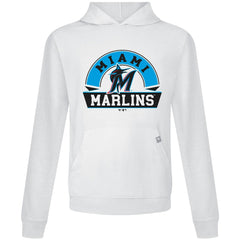 Miami Marlins Levelwear Relay Banner Arch Pullover Hoodie White