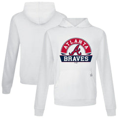 Atlanta Braves Levelwear Relay Banner Arch Pullover Hoodie White