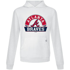 Atlanta Braves Levelwear Relay Banner Arch Pullover Hoodie White